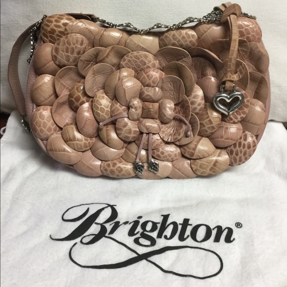 Brighton 3D Flowered Leather Collection Hand bag